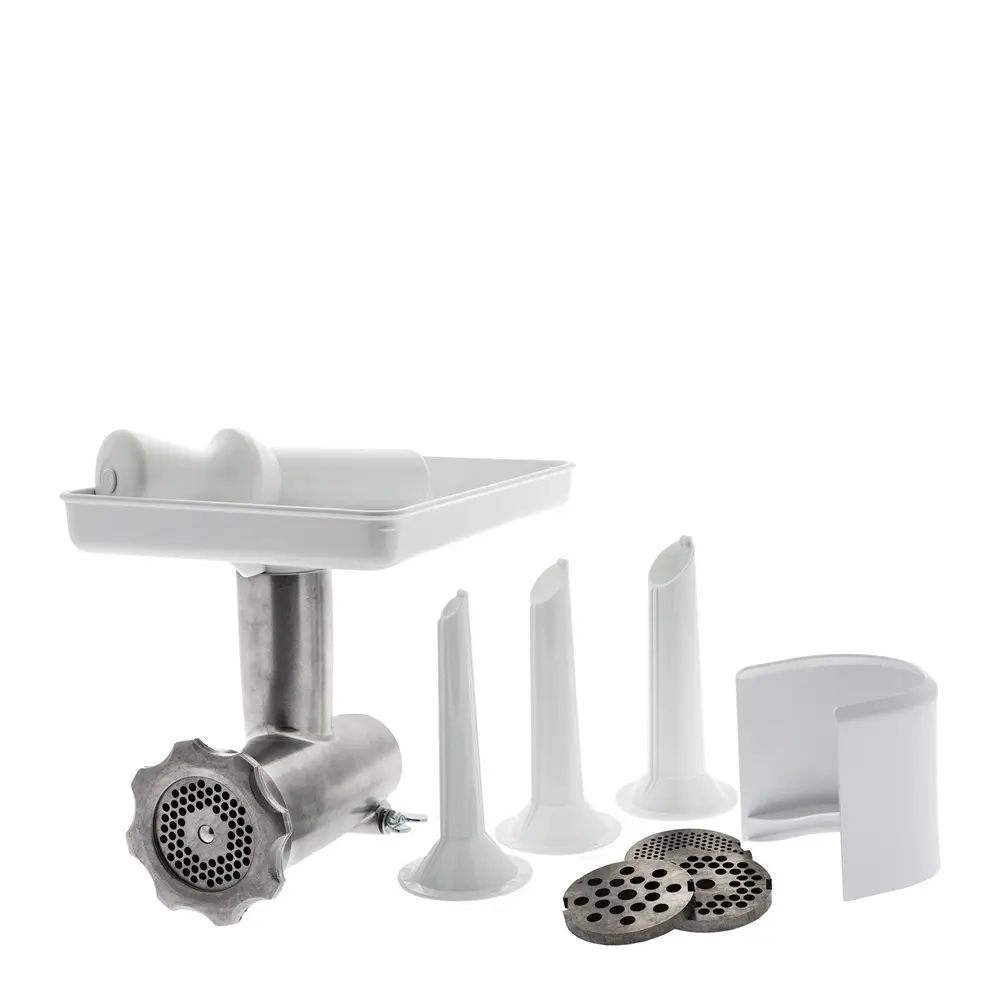 Kjøttkvern med tilbehør stål