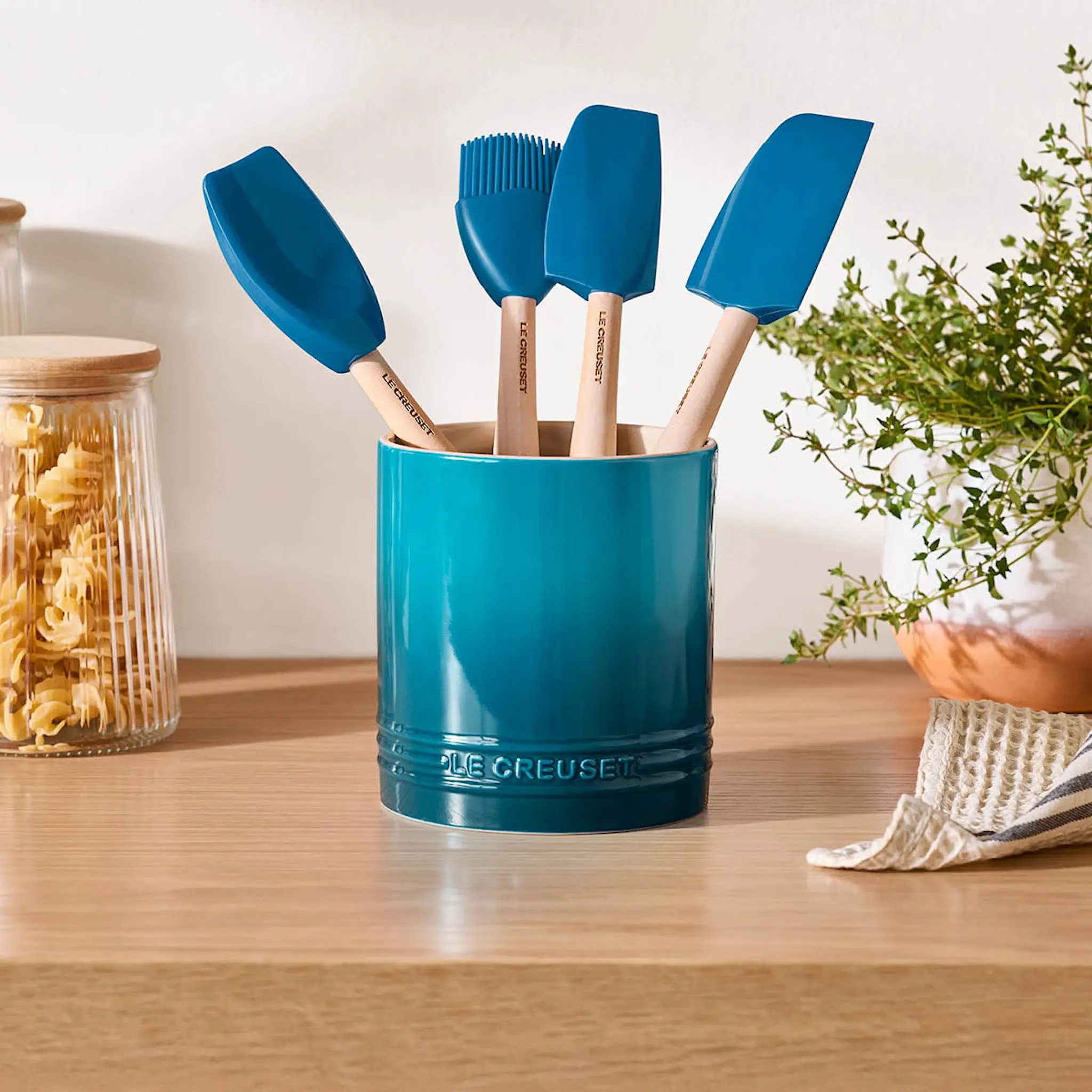 Le Creuset Signature bestick- och redskapshållare 1,1 L deep Teal