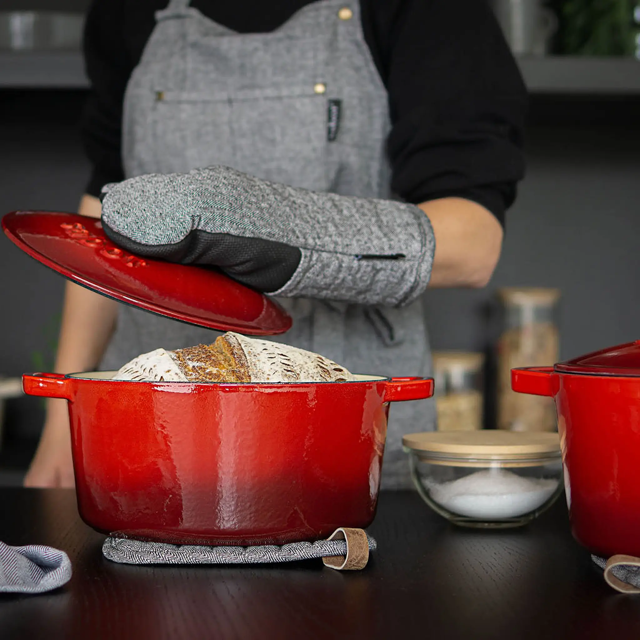 Sabor Gjutjärnsgryta 4,4 L röd