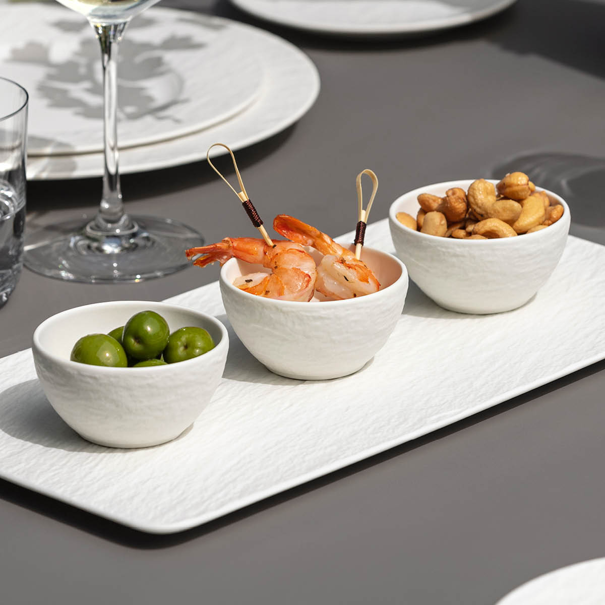 Villeroy & Boch Manufacture Rock Blanc skålset 4 delar