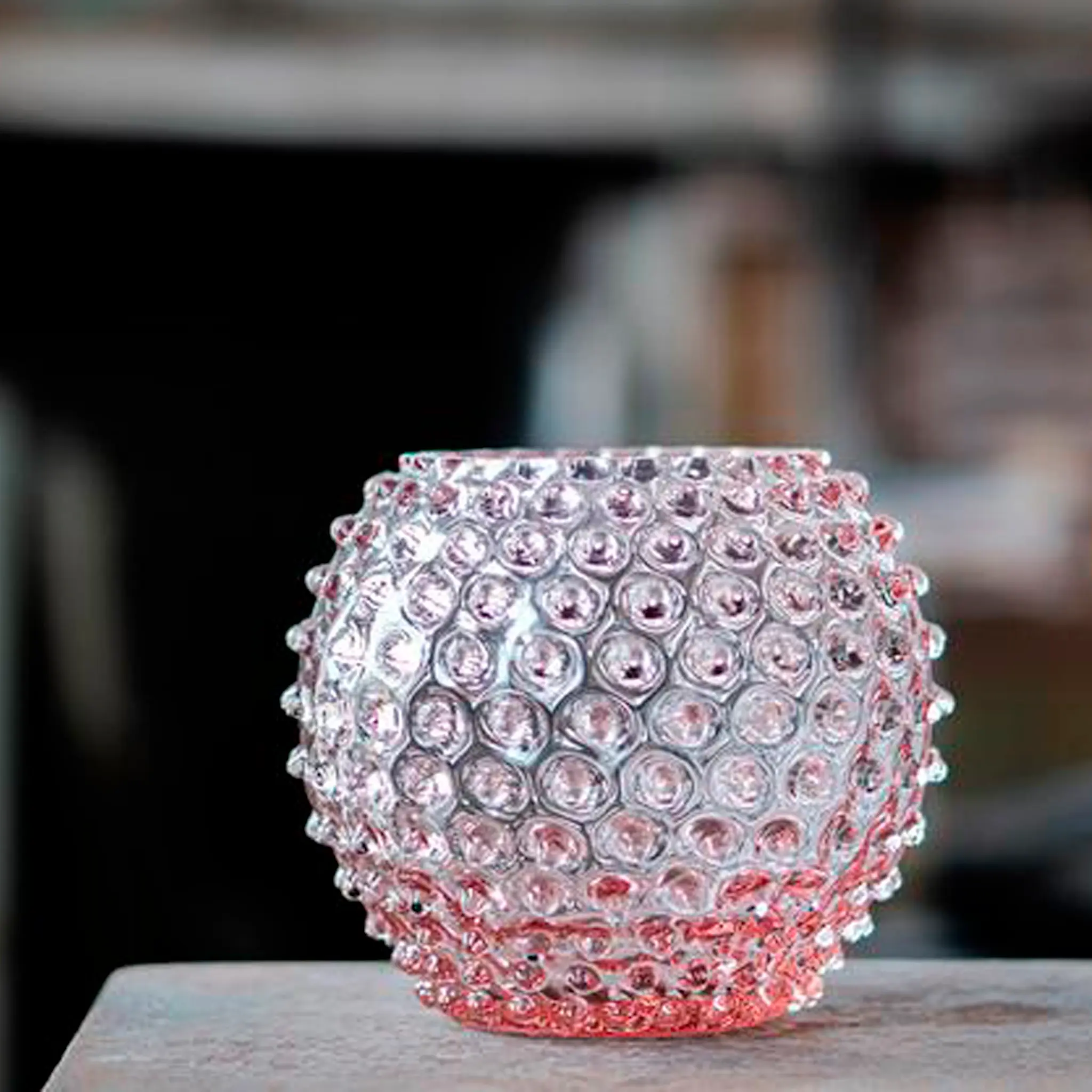 Klimchi Hobnail vas 25 cm rosaline