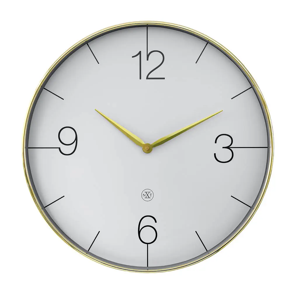 Finesse Large nXt veggklokke 51 cm gull/grå