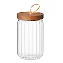 Ripple förvaringsburk 0,7 L klar/trä