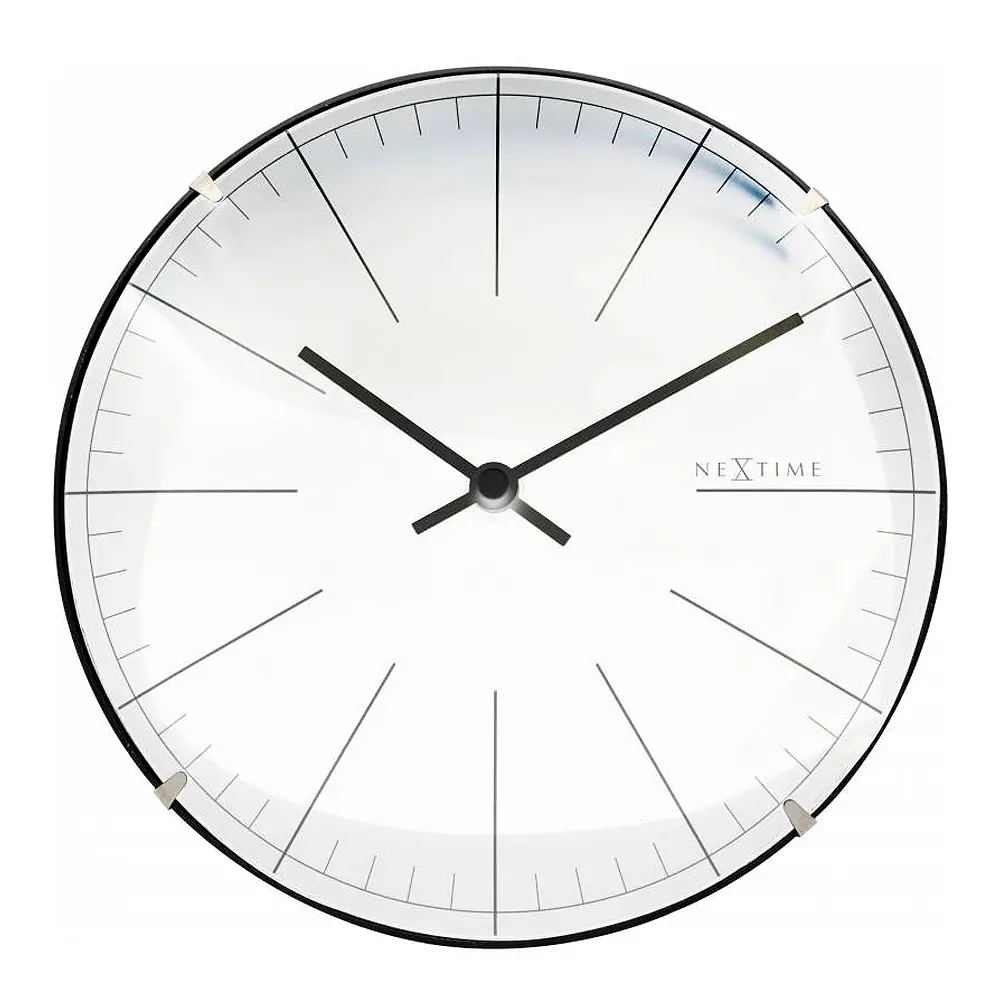 Big Stripe Mini Dome Klokke 20 cm Hvit