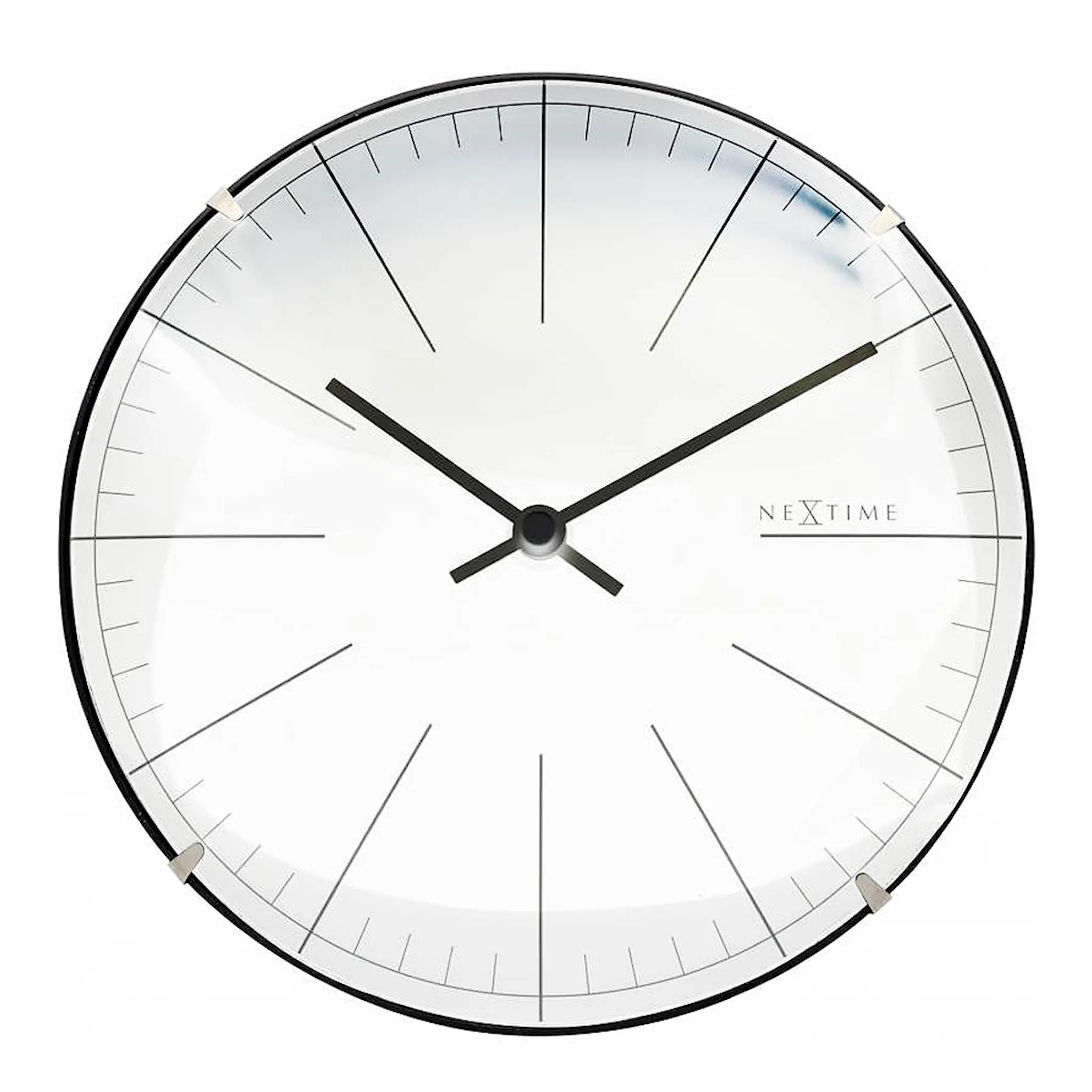 NeXtime Big Stripe Mini Dome Klocka 20 cm Vit