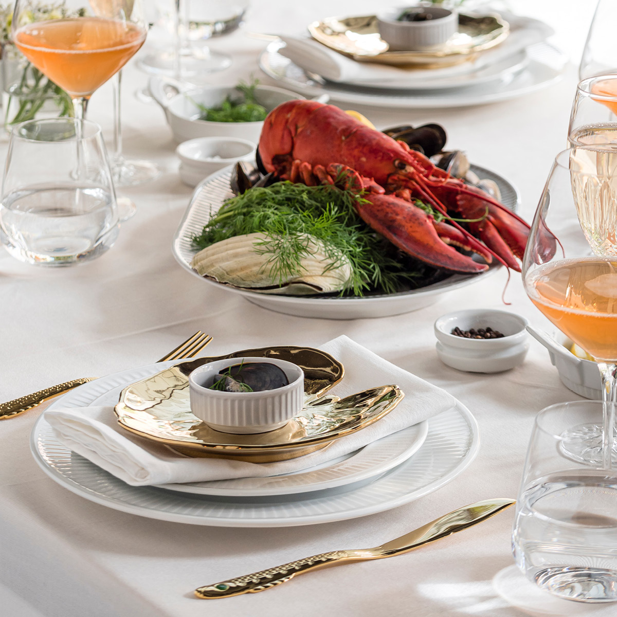 Costa Nova Riviera Näckrosblad Tallrik 18x17 cm Gyllen