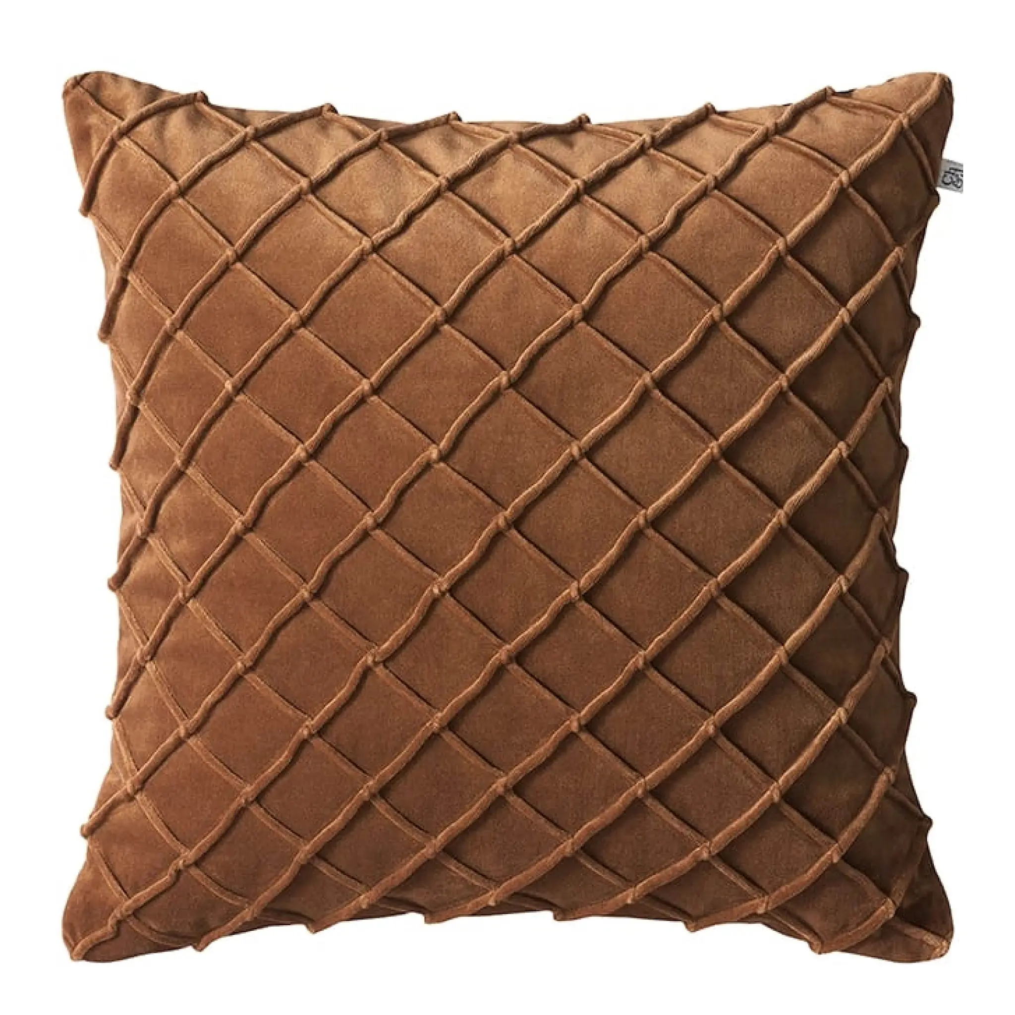 Chhatwal & Jonsson Deva kuddfodral sammet 50x50 cm Cognac