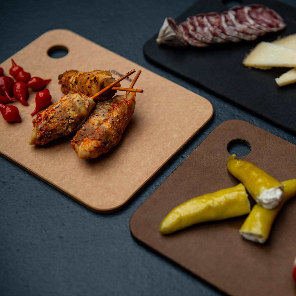 Combekk Skärbräda 3-pack brun