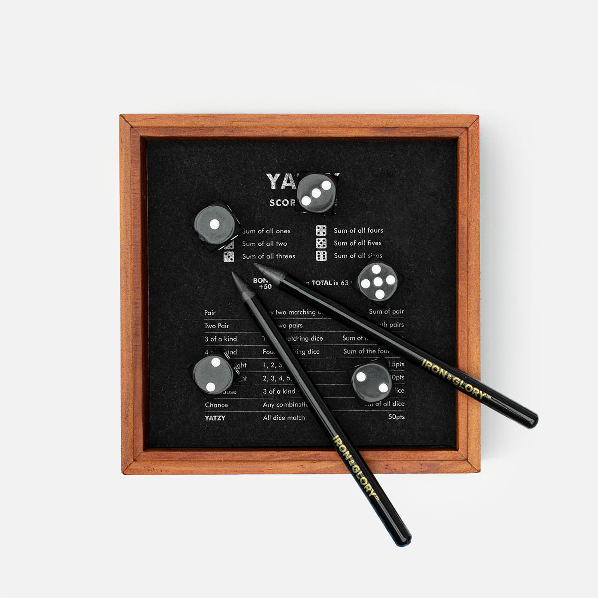 Iron & Glory Träspel Yatzy 14 cm trä