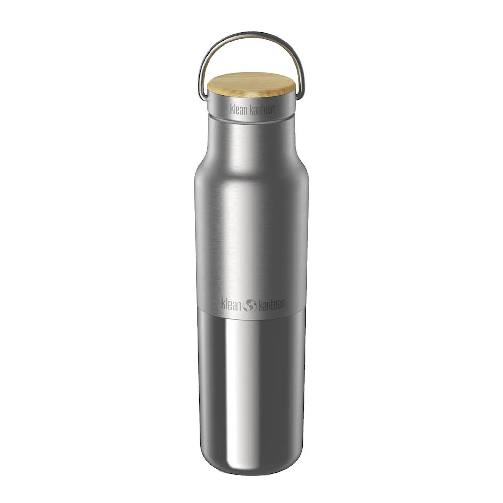 Klean Kanteen Insulated Reflect termosflaska 0,35 L med bambulock borstat stål