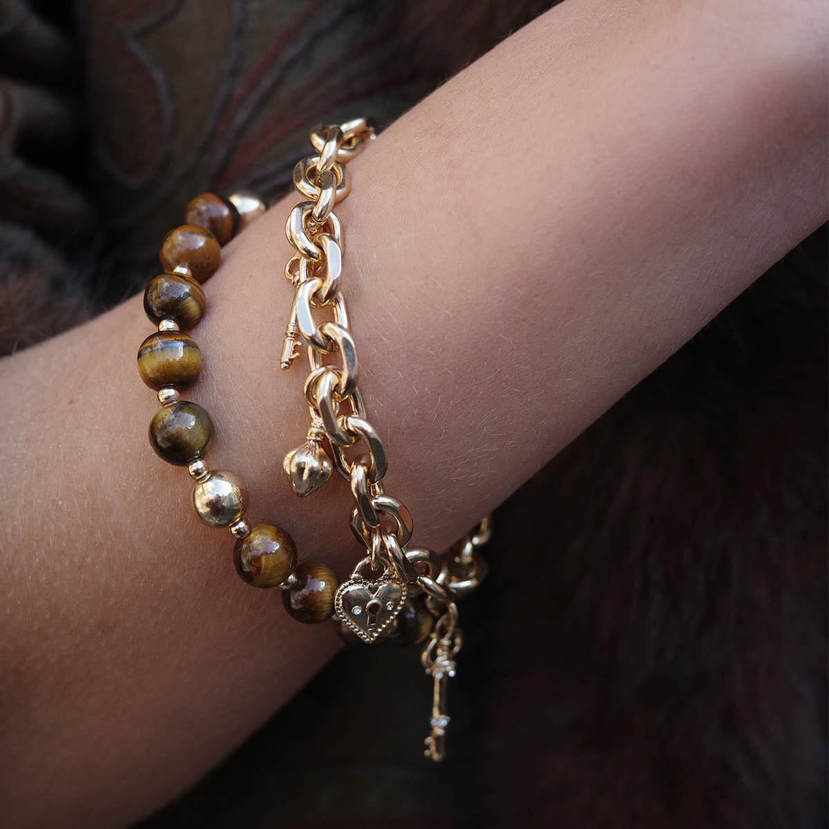 A&C Oslo AS Open my Heart armband 18 cm guld
