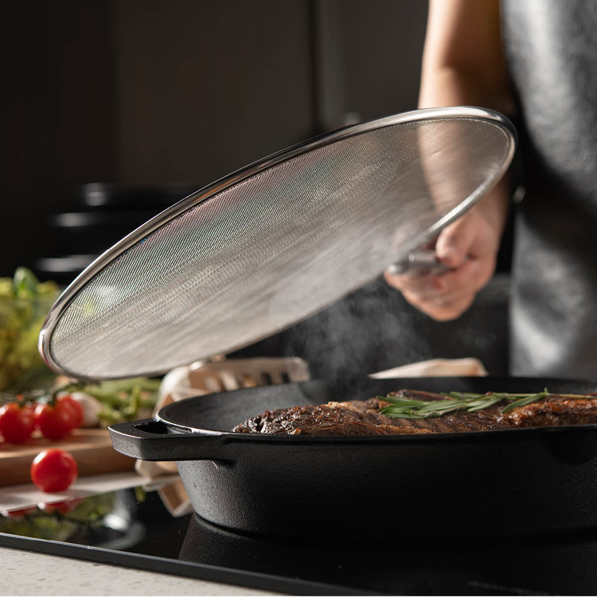 Anders Petter Steel Essentials stänkskydd till stekpanna 29 cm stål