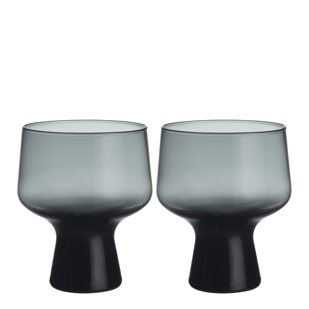 iittala - Solare Jalallinen Lasi 29 cl 2 kpl Metallinharmaa