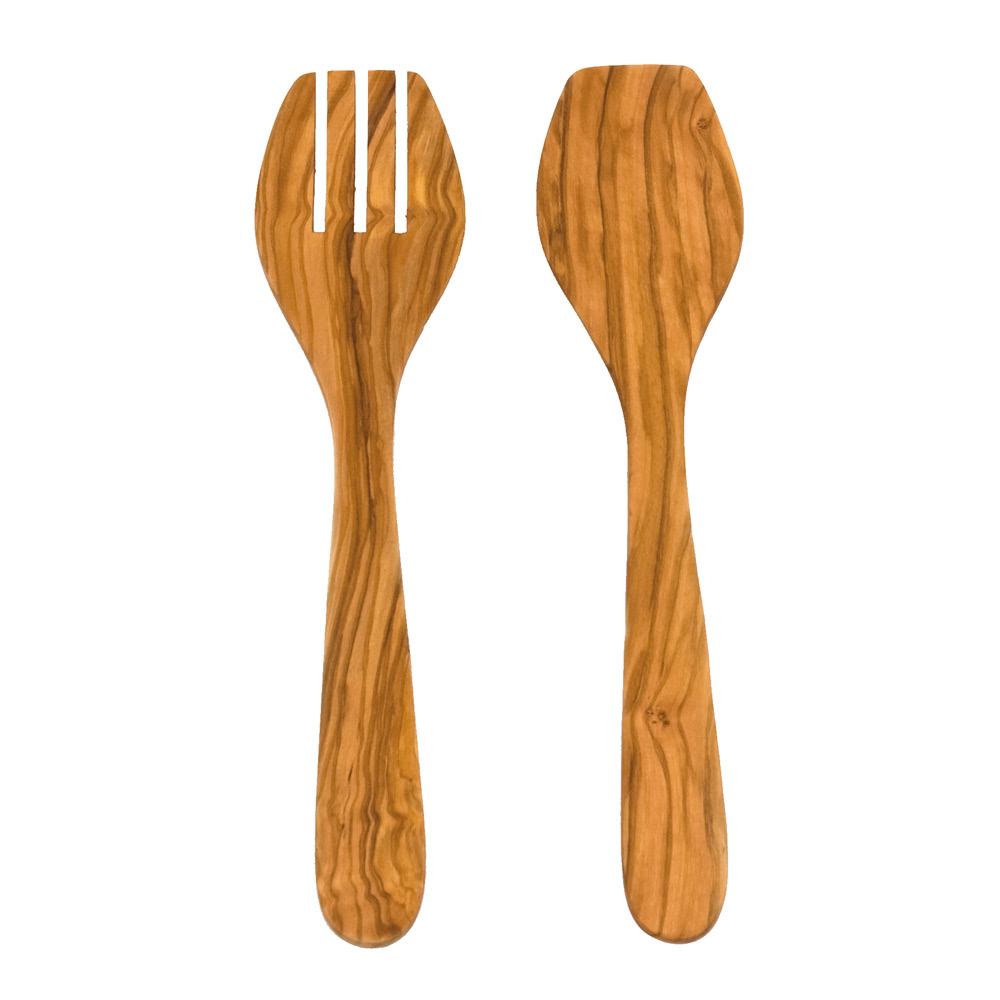 Heirol - Heirol Tarjoiluaterimet 25 cm 2 osaa Oliivipuu