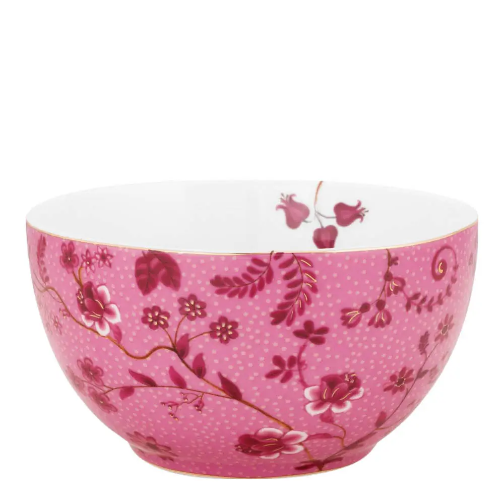 Jolie Flowers skål 12 cm rosa