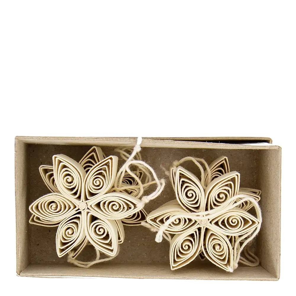 Joulukoriste Quilled 4,5 cm 6 kpl