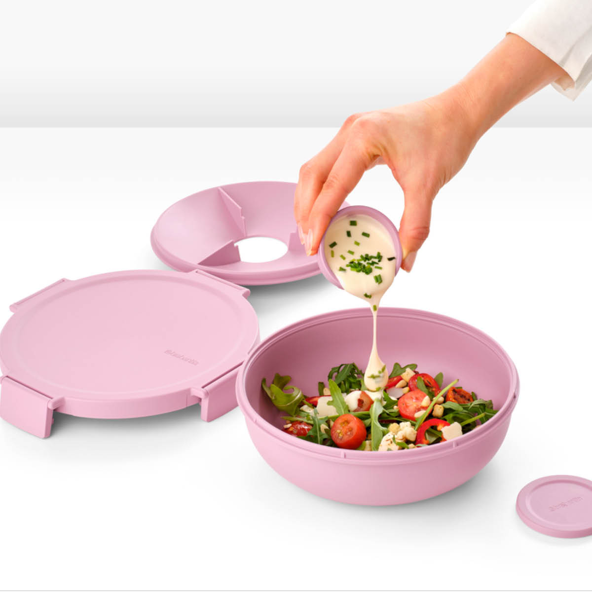 Brabantia Make & Take salatskål 1,3L lilac pink