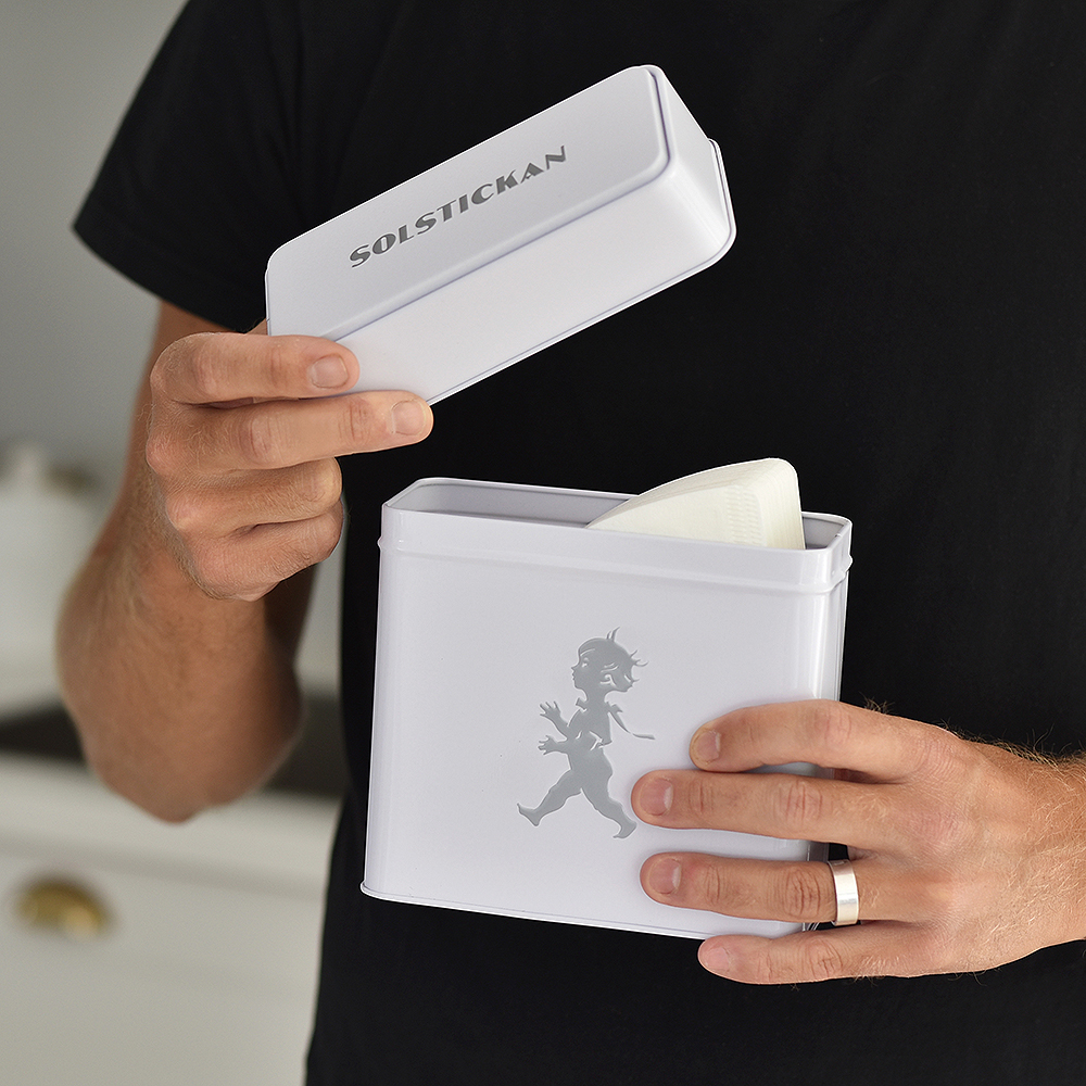 SOLSTICKAN Boks til kaffefilter hvit