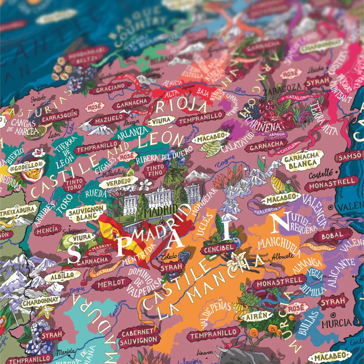 Water and Wines Wine Puzzle Palapeli Espania 1000 palaa