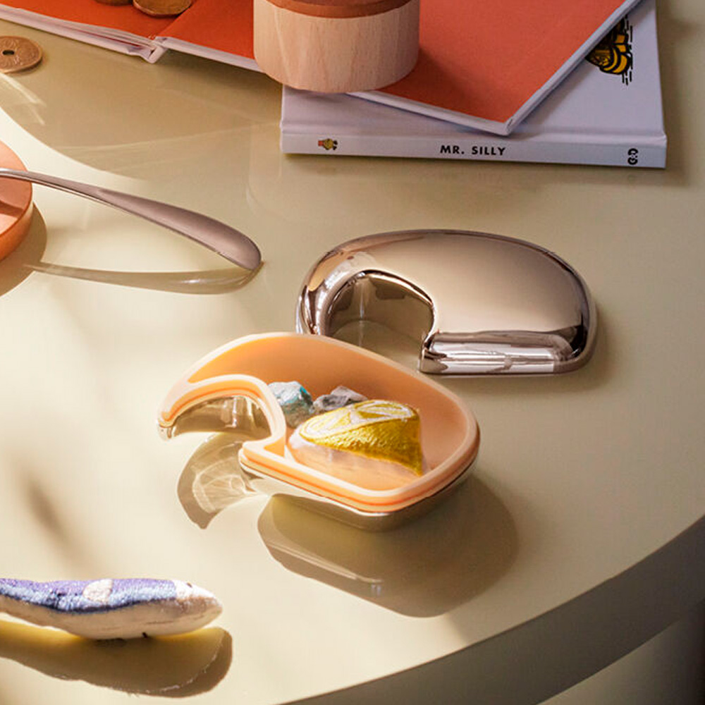 Georg Jensen Elephant elefant boks sølv/gul