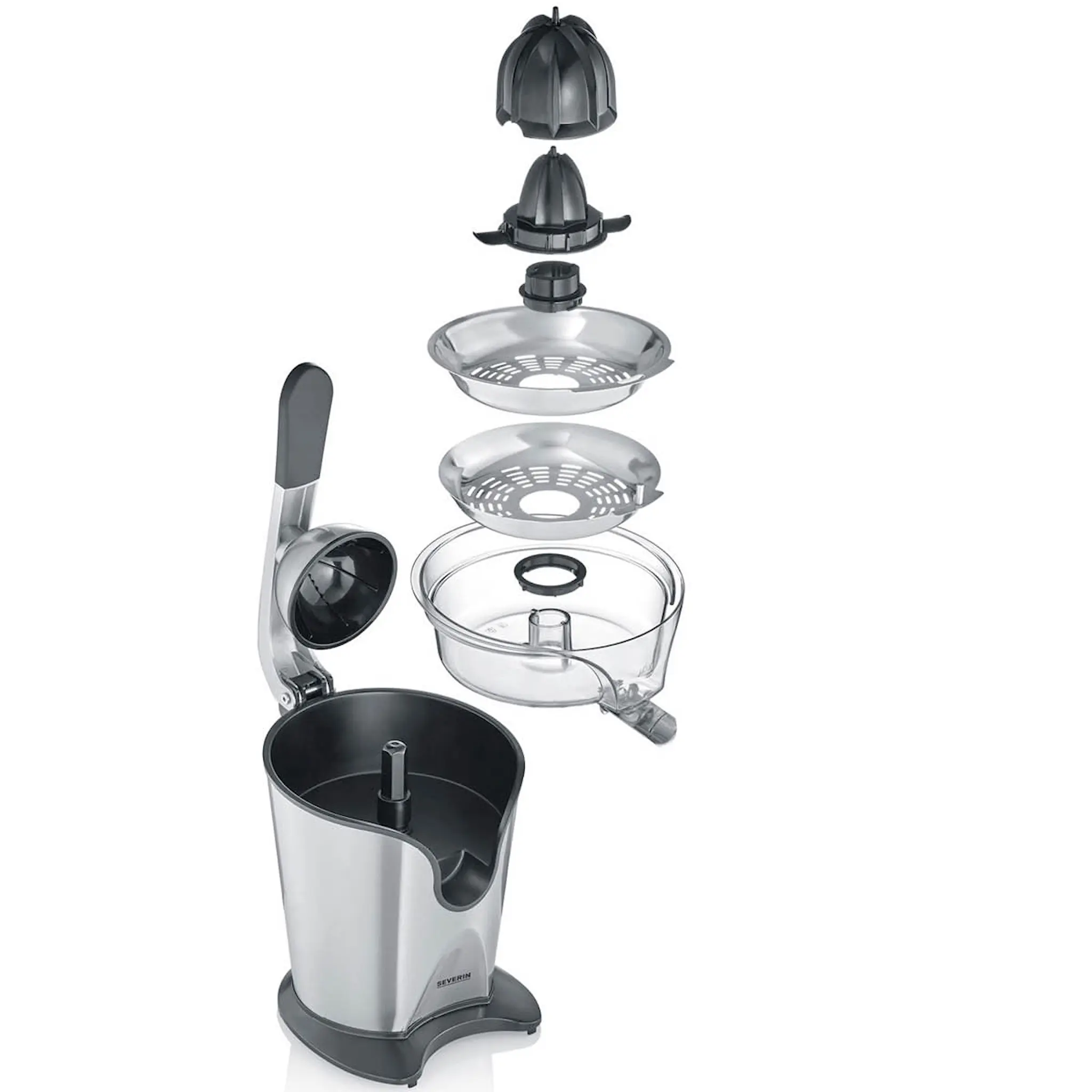 Severin Juicer med pressarm CP3544 160W svart/silver