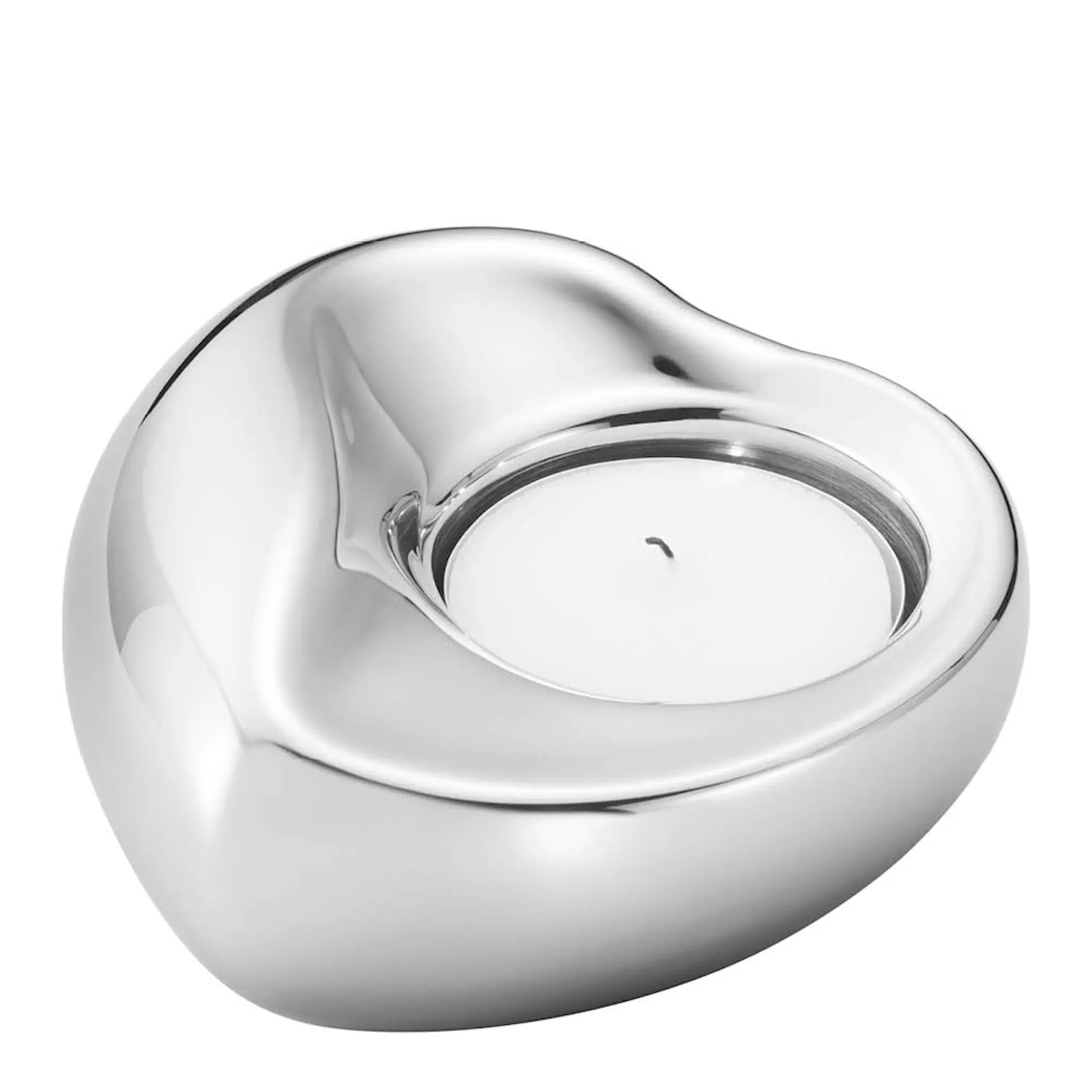 Georg Jensen Heart ljuslykta 8,6 cm blankt stål