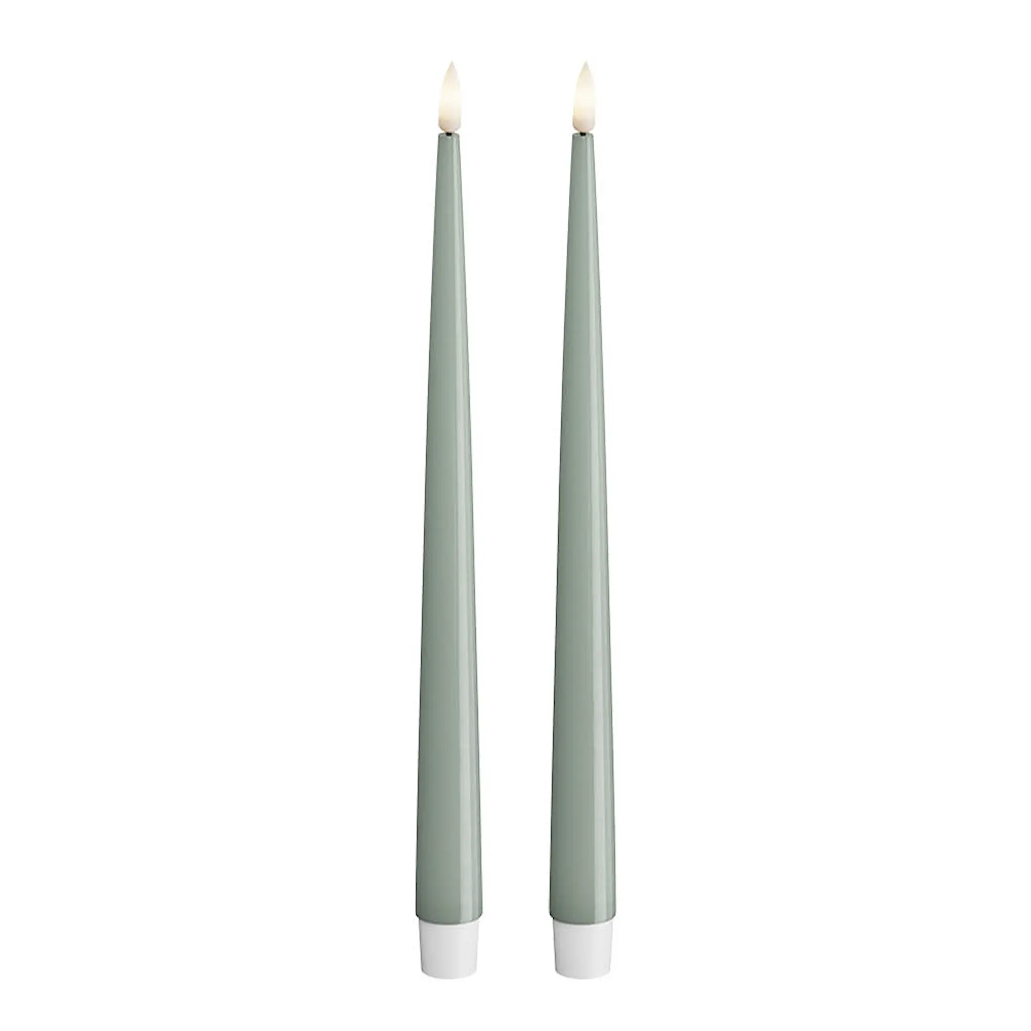 DeluxeHomeart LED lackljus 2,2 x 28 cm 2-pack salviagrön