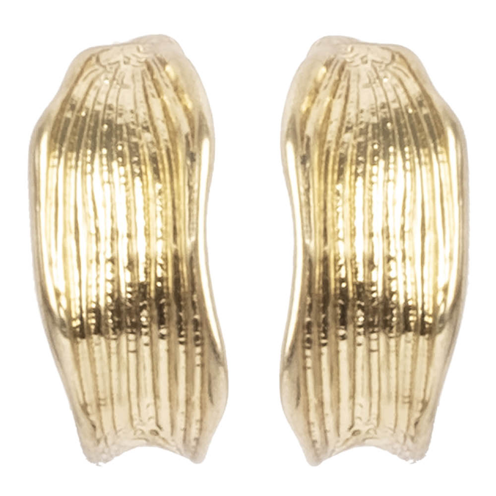 A&C Oslo AS Vintage Leaves øredobber 14 mm gull