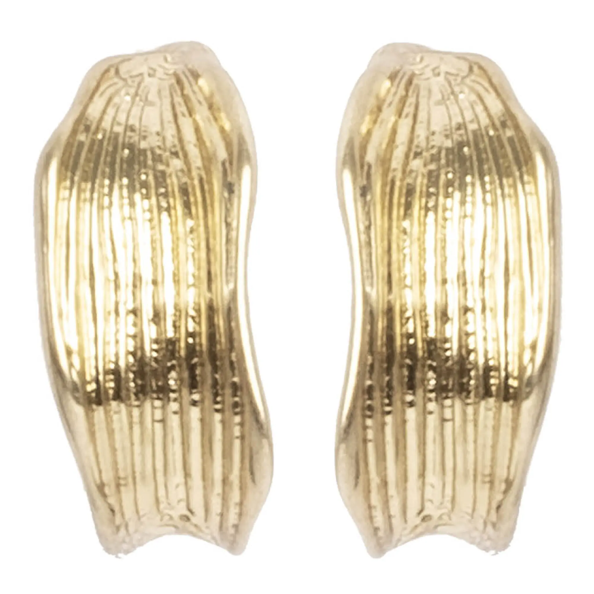 A&C Oslo AS Vintage Leaves øredobber 14 mm gull