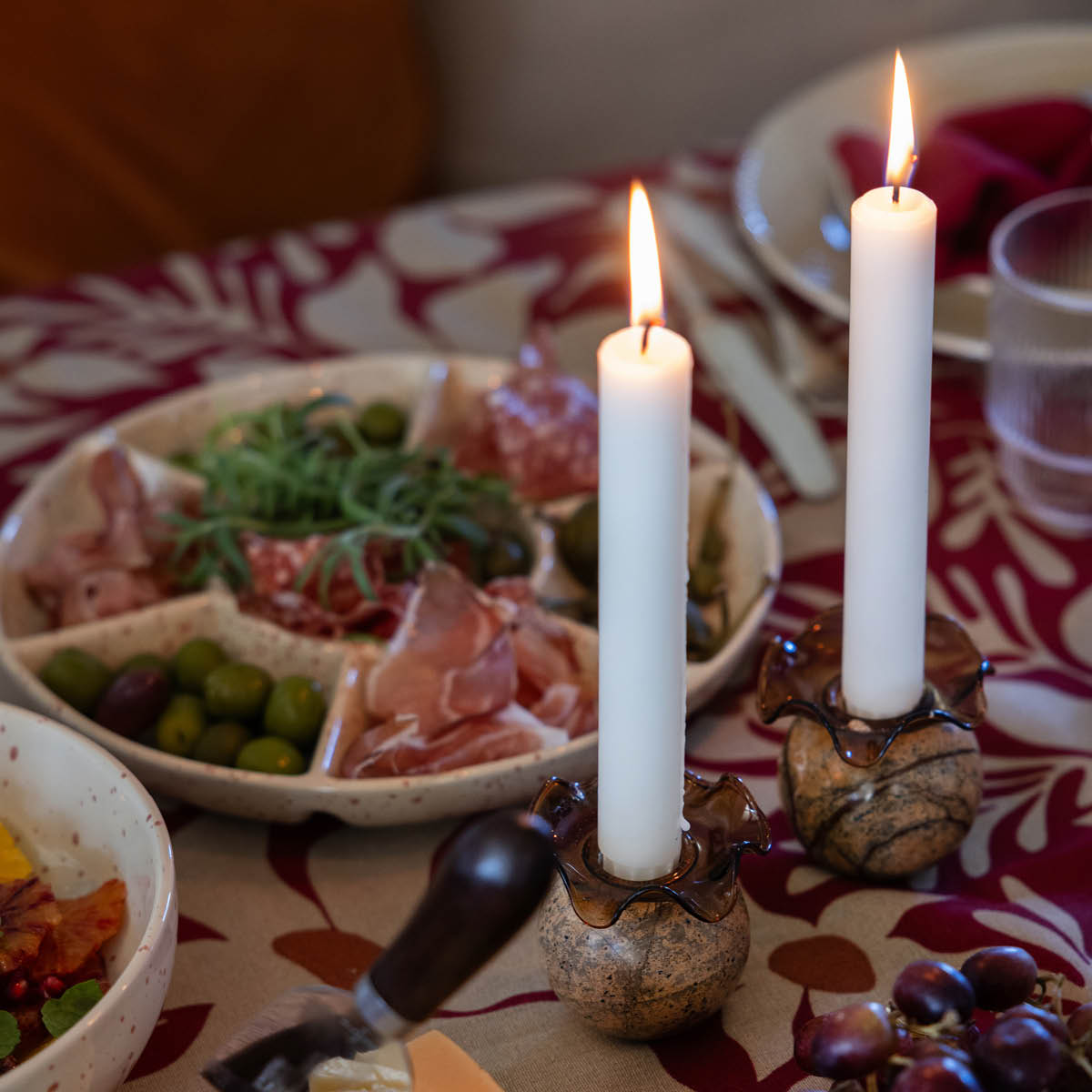 Sagaform Sten ljusstake 6 cm brun