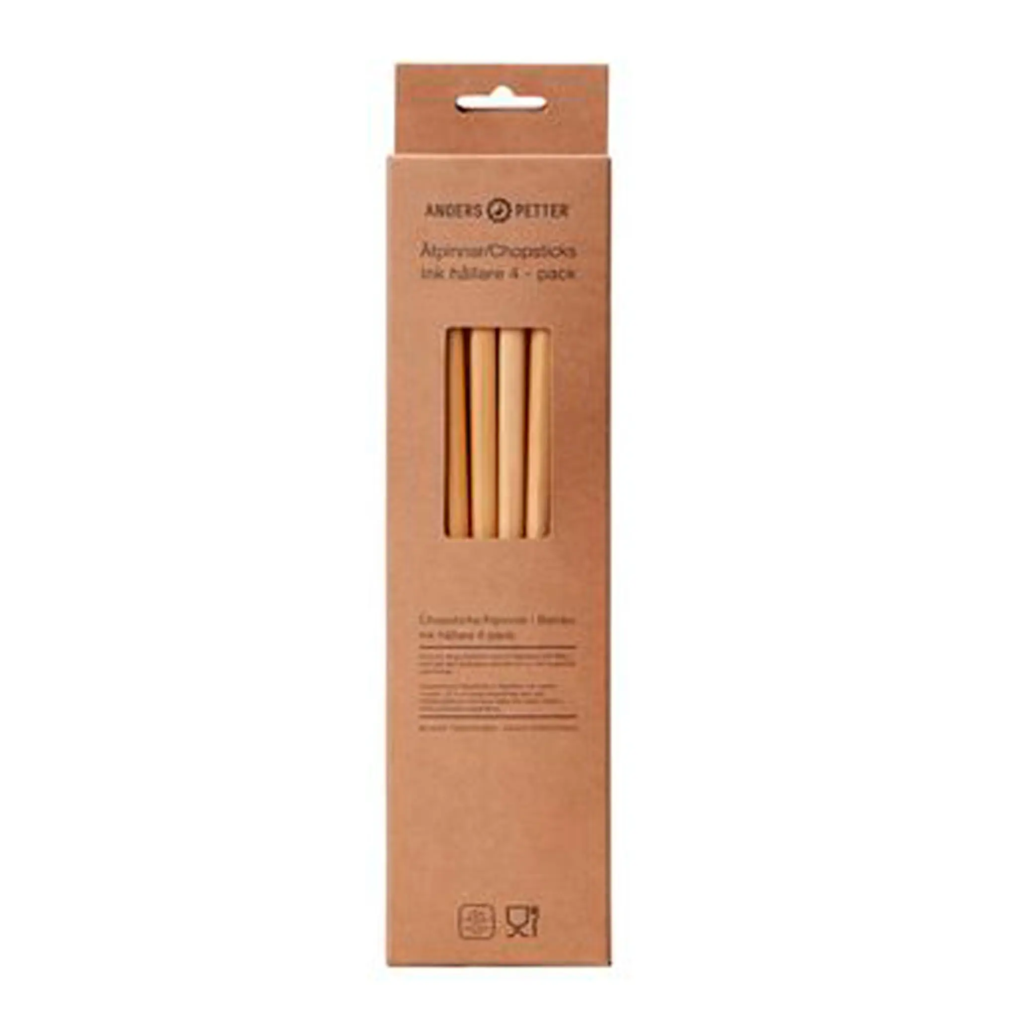 Anders Petter Spisepinner med holder 4 stk bambus hover