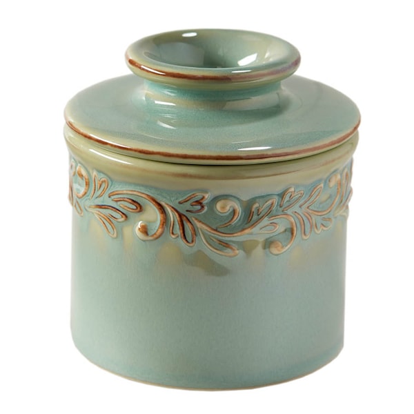 Crock Antique smörklocka havsgrön