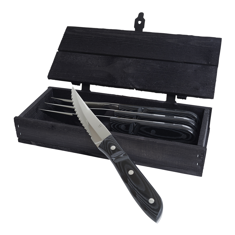 Gense Old Farmer micarta grillkniv XL 4 stk