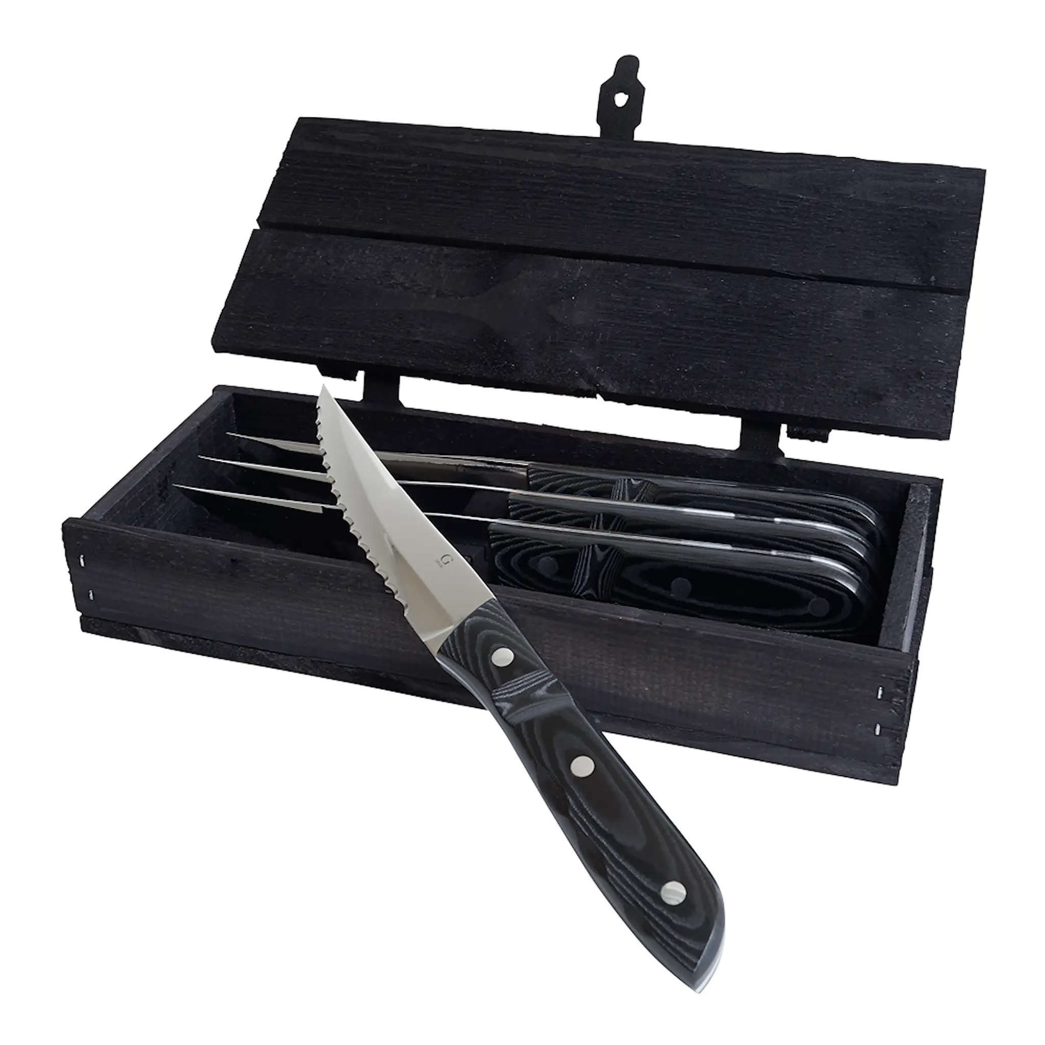 Gense Old Farmer Micarta Grillkniv XL 4-pack