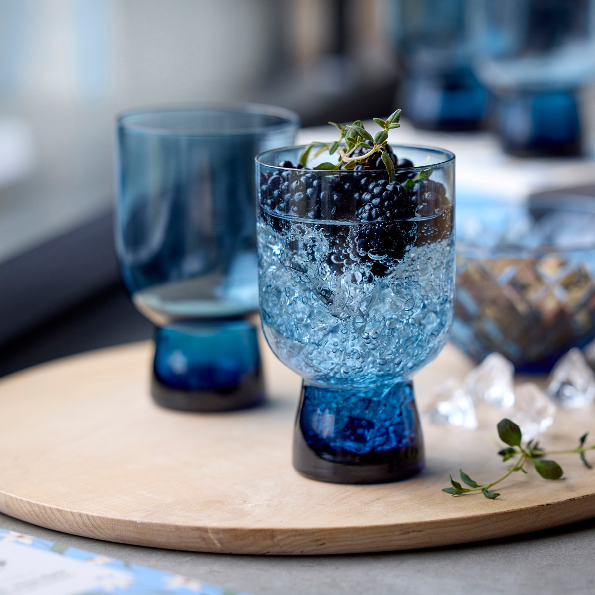 Lyngby Glas Sorrento vannglass 30 cl 4 stk blå