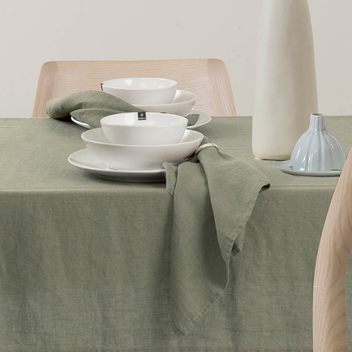 Himla Sunshine servett linne 45x45 cm 4-pack sage
