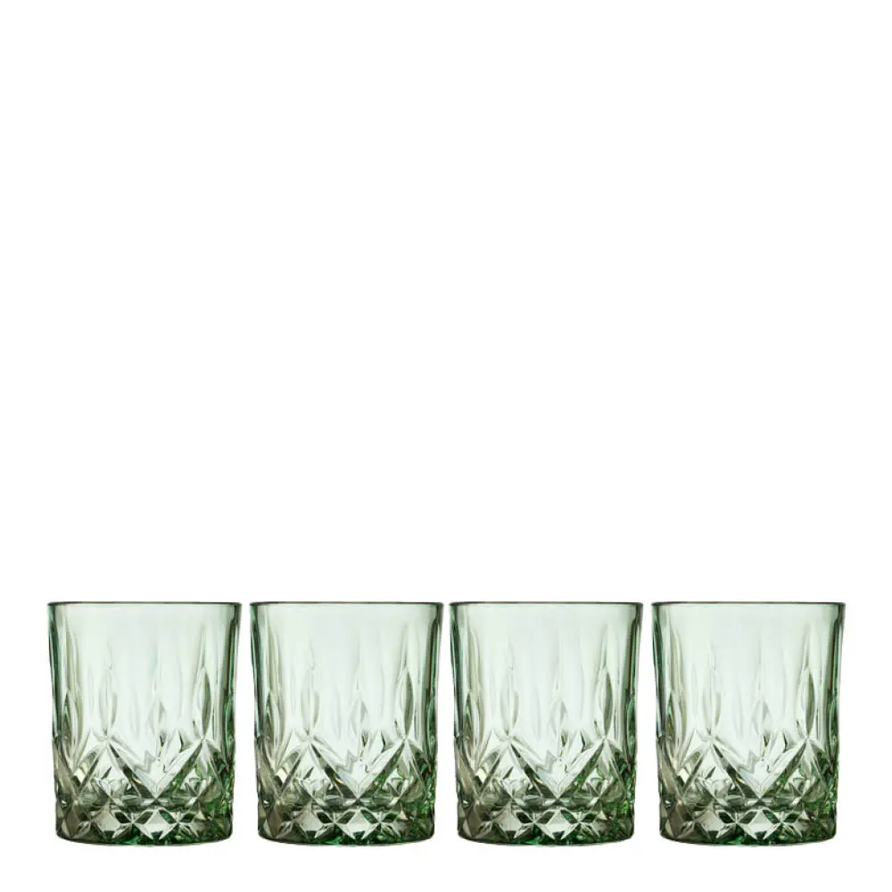Sorrento whiskyglass 32 cl 4 stk grønn
