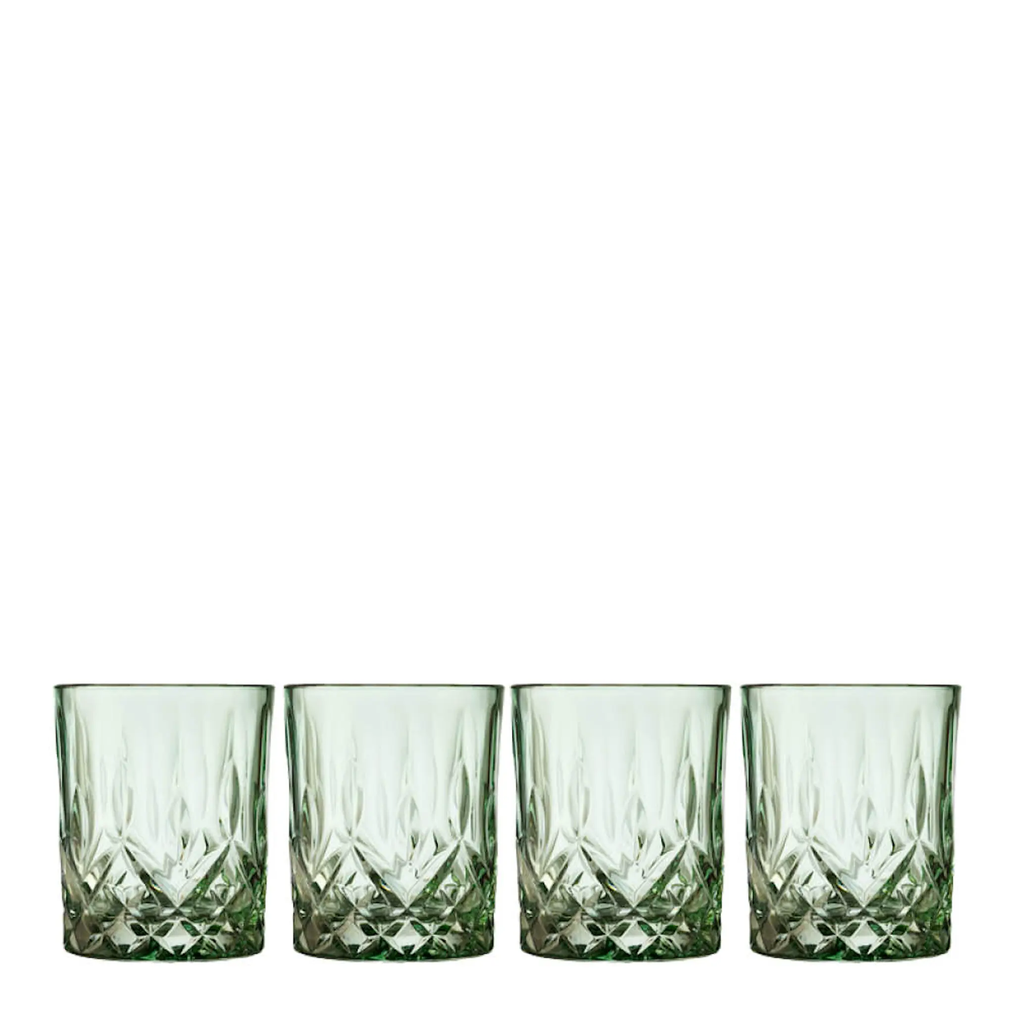Lyngby Glas Sorrento whiskyglass 32 cl 4 stk grønn