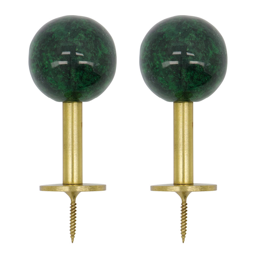 House Doctor Ball väggkrok 8x4 cm 4-pack mässing/grön