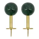 Ball väggkrok 8x4 cm 4-pack mässing/grön