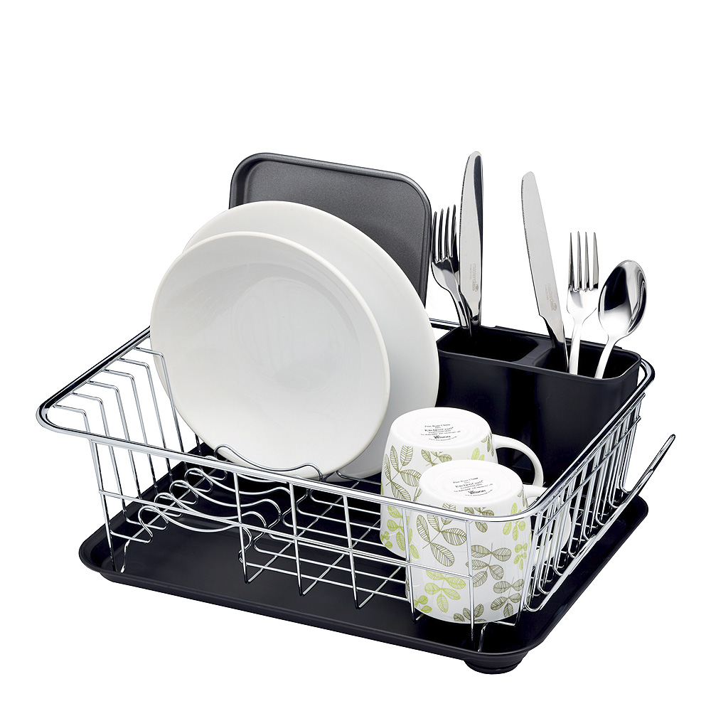 Kitchen Craft Oppvaskstativ rustfri/svart