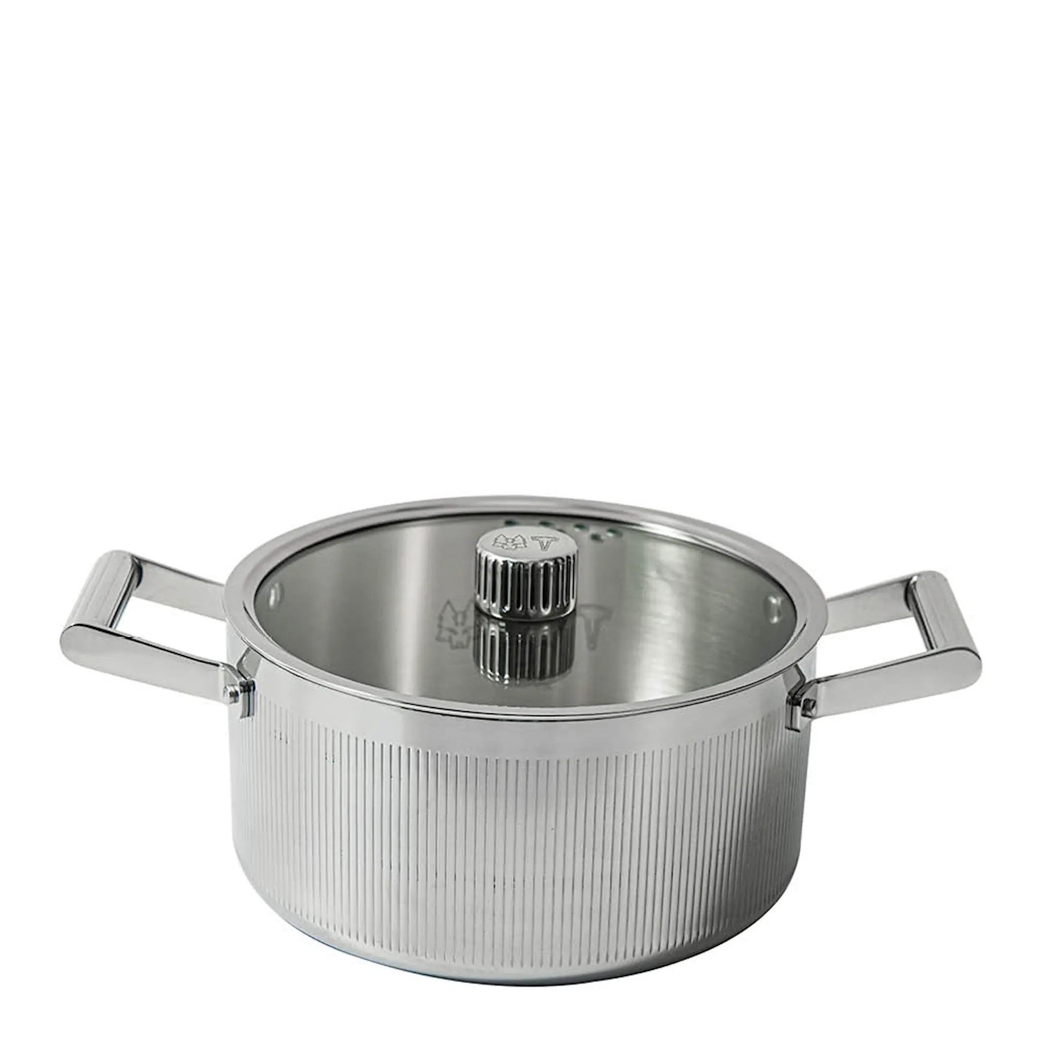 Vargen & Thor Glima gryta 4 L med lock blankt stål