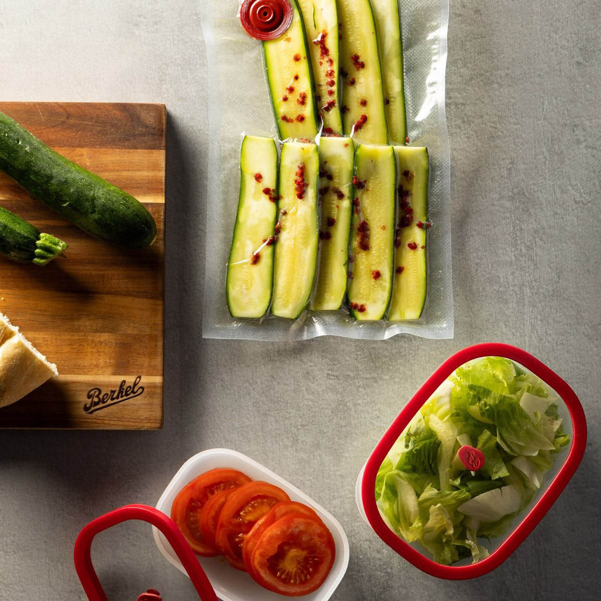 Berkel Icon mini Tyhjiöpumppu 17 cm tarvikkeineen Punainen