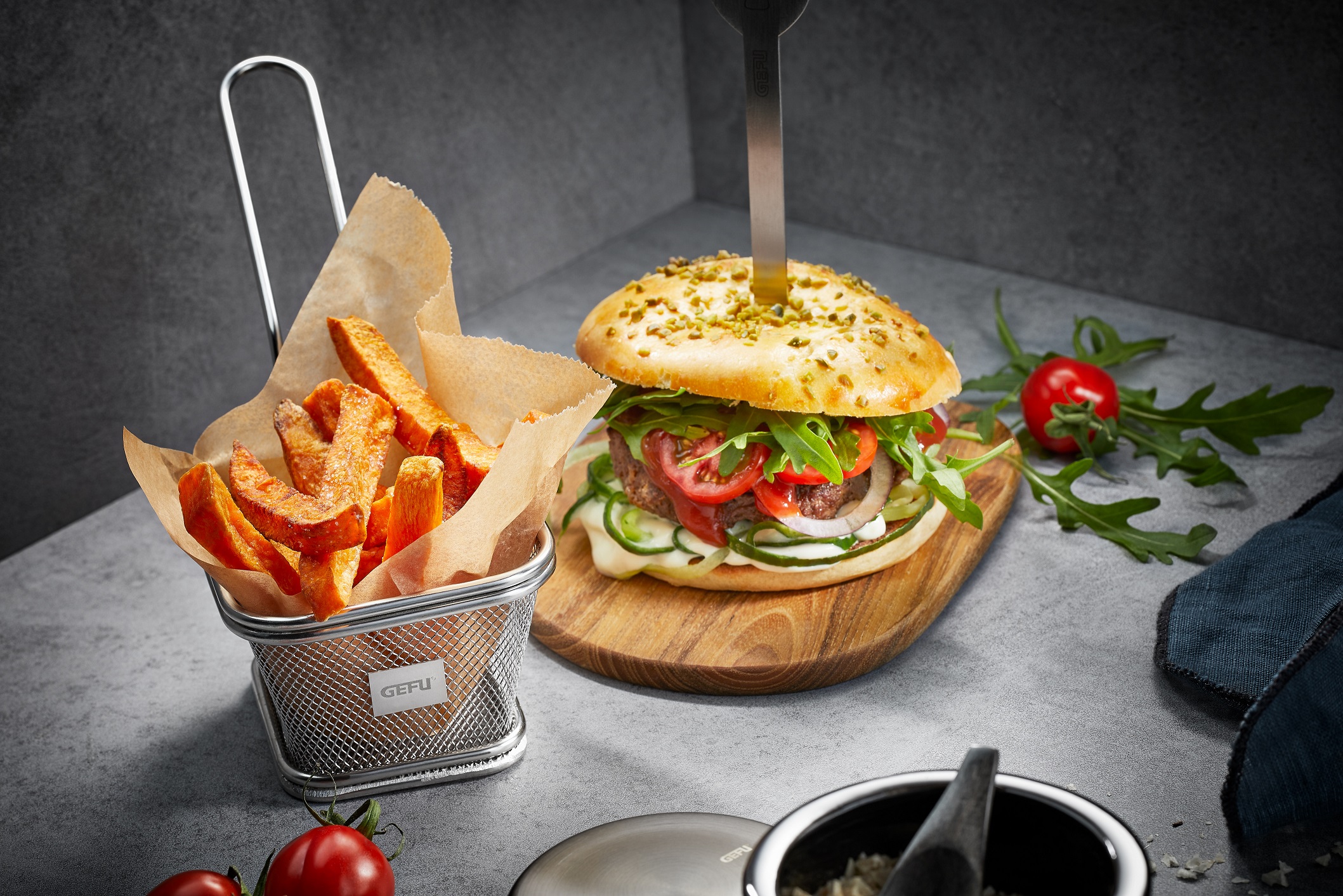 Gefu BBQ serveringskurv mini 10,5x9 cm stål