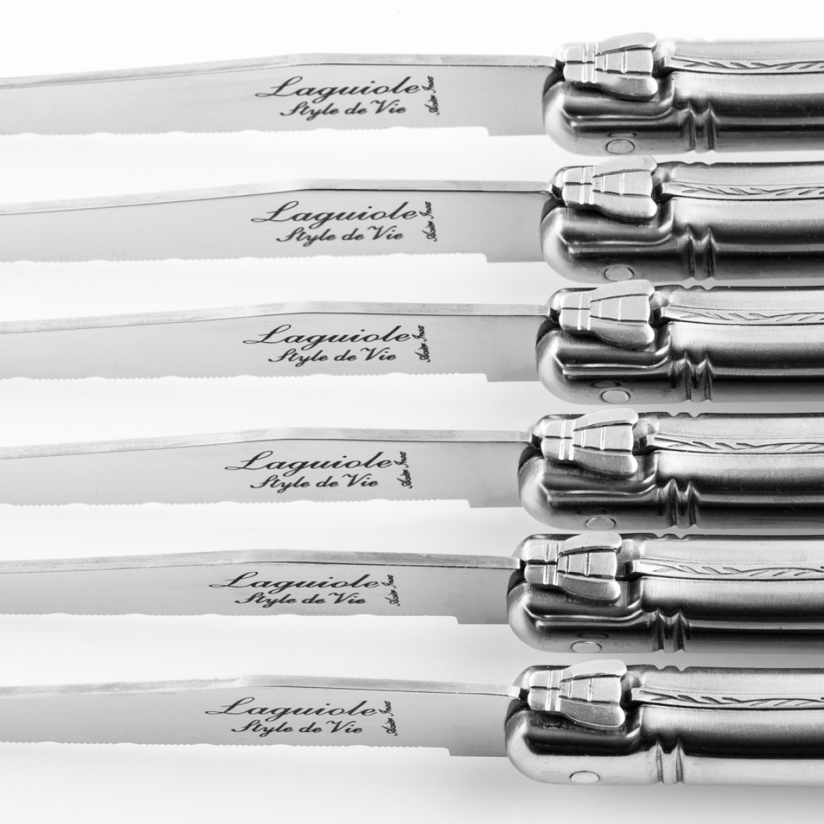 Laguiole Style de Vie Grillbestick kniv 23 cm 6-pack Stainless