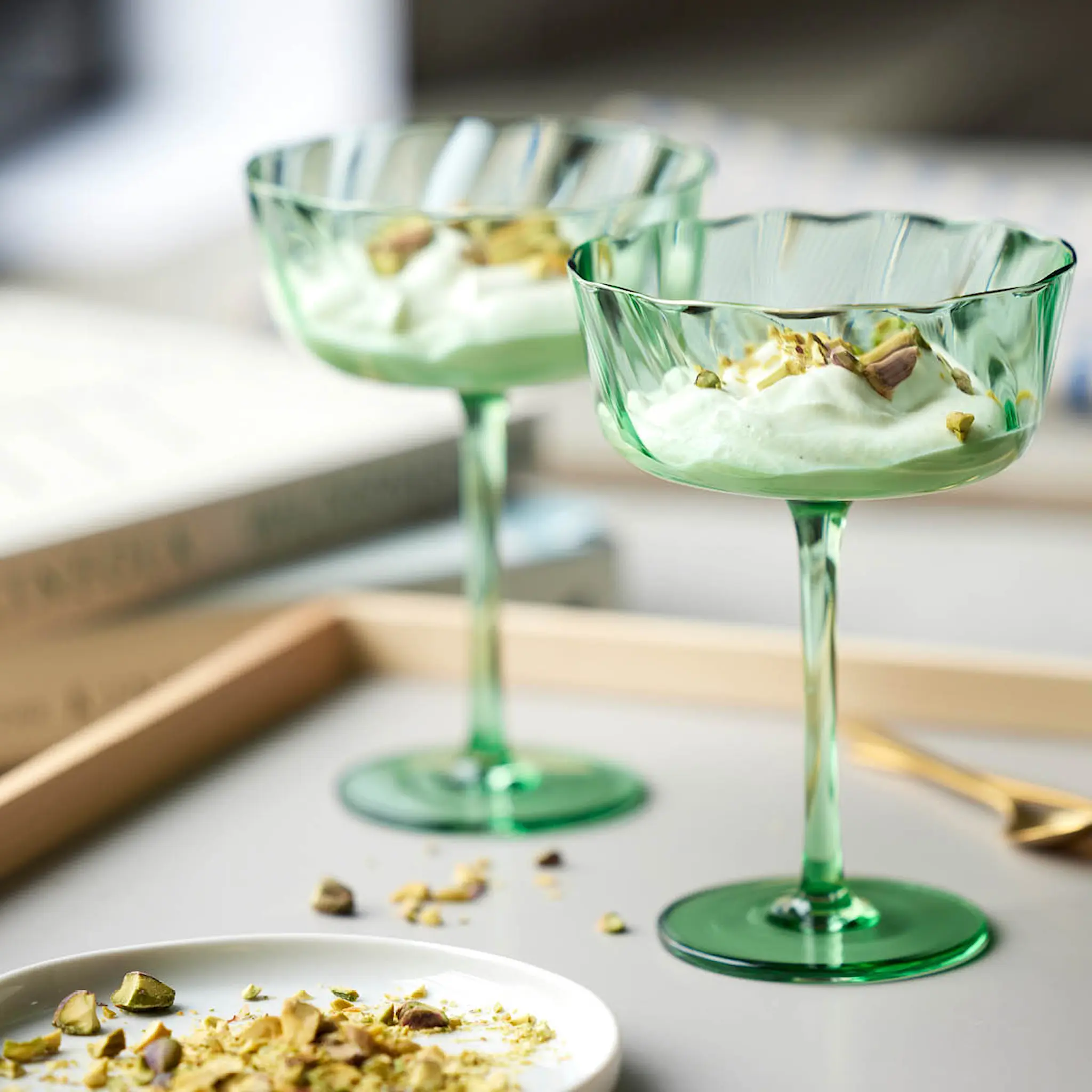 Lyngby Glas Vienna Samppanjalasi coupe 30 cl 4 kpl Vihreä