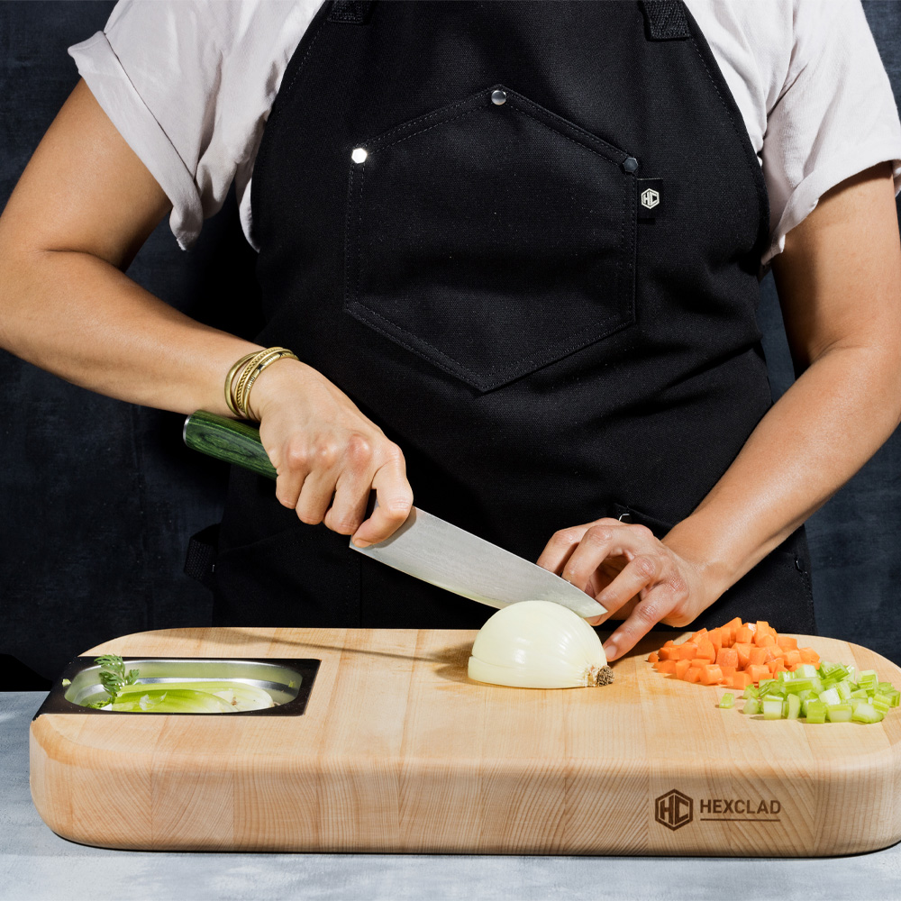 Hexclad Hybrid kokkekniv 20 cm rustfri