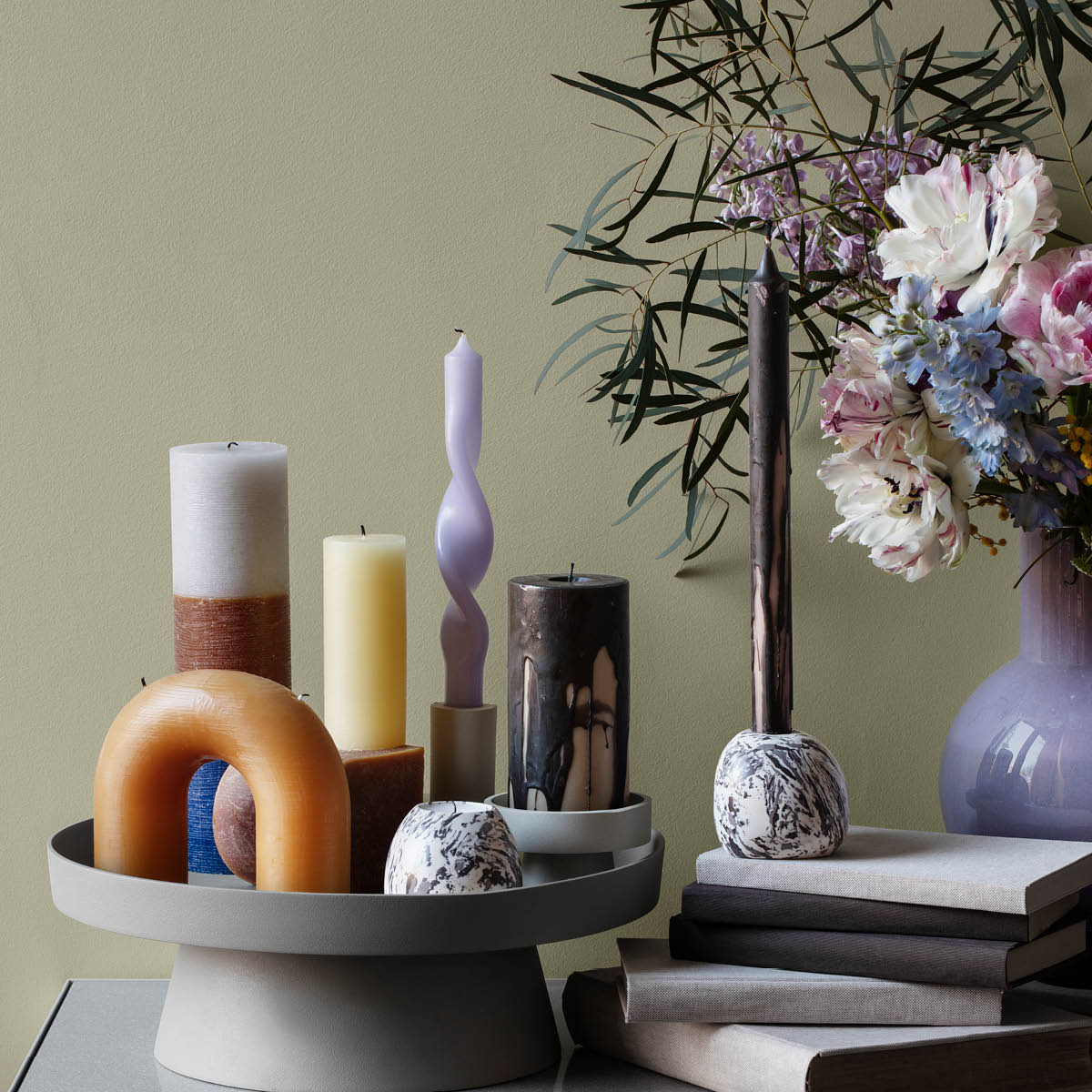 Broste Copenhagen Bend lys 14,5 cm tan