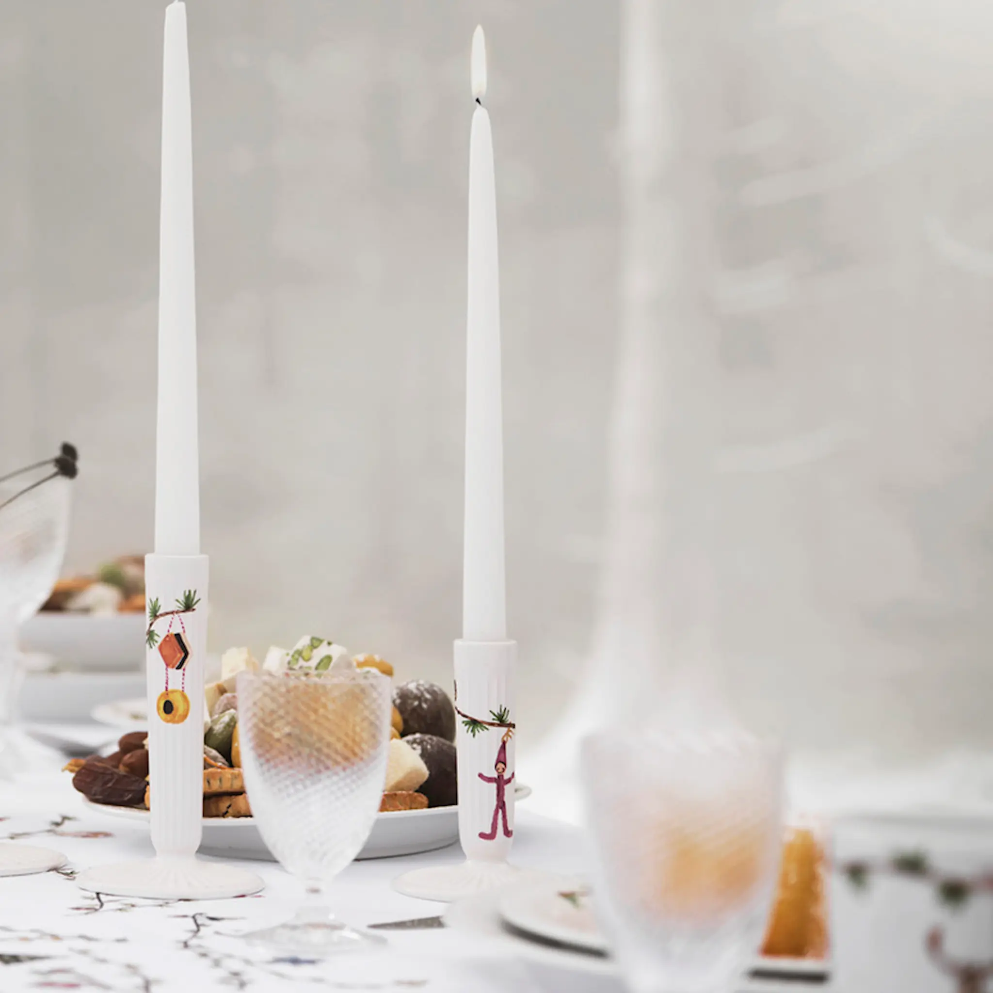 Kähler Hammershøi Christmas ljusstake 12 cm vit