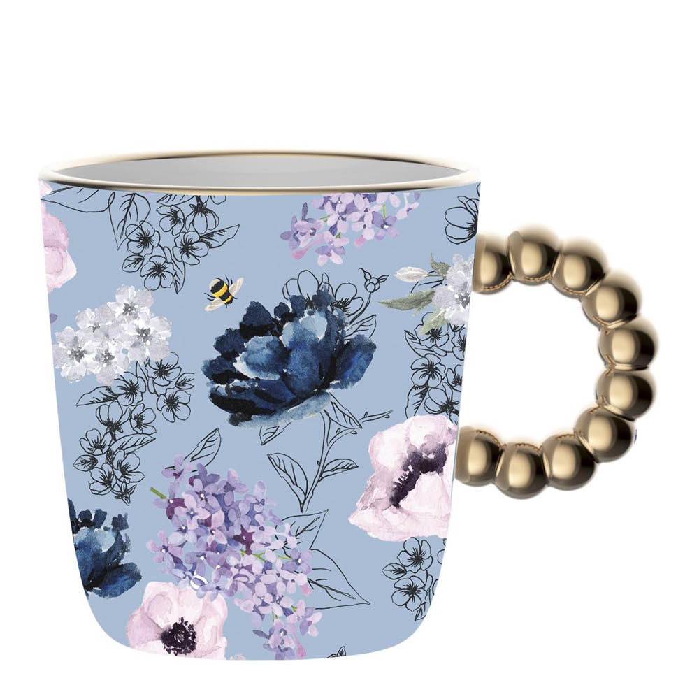 Bialetti Bridgerton mugg 33 cl blå/guld